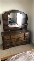 9 Drawer Dresser w Mirror and 5 Drawer Narrow