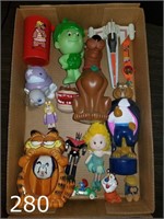 Flat of items including Garfield+