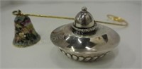 Unique Silverplate Antique Oil Lamp