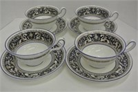 Wedgwood "Florentine" Teacups & Saucers