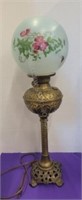 Antique Brass Banquet Lamp