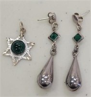 Jade Earrings & Pendant