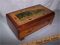 Wooden Trinket/Jewelry Box w/drawer