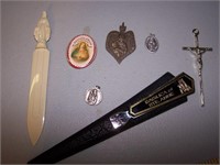 Religious Medals, Letter Openers, etc