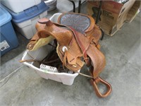 Horse saddle and tack