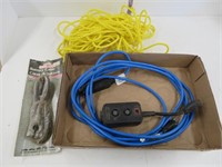 ext. cord, rope, timer