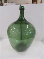 Green glass jug, 22" x 18" dia