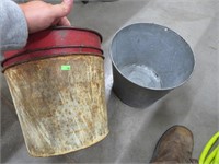 4 old sap pails
