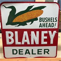 Blaney seed corn dealer sign 2 signs riveted
