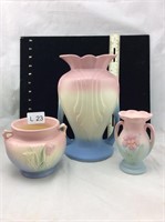 Three Hull Art Pottery Vases