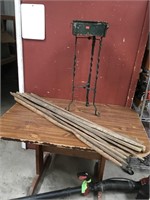 Vintage Metal Plant Stand, Vintage Tobacco Sticks