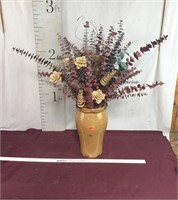 Gorgeous Flower Arrangement In Pottery Vase