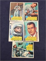 Five Vintage Astronaut Cards From 1960's Includes