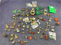 Large Lot Of Vintage Christmas Earring & Pins
