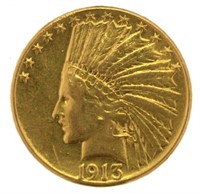 1913 Indian Head $10.00 Gold Eagle