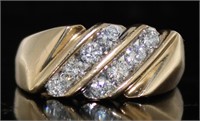 14kt Gold Gent's 2/3 ct Diamond Pinkie Ring