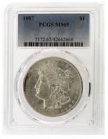 1887 Philadelphia MS65 GEM Morgan Silver Dollar