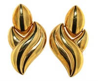 14kt Gold XX-Large Italian 55 mm Designer Earrings