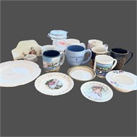 Lot of Collectible Plates, Coffee Cups