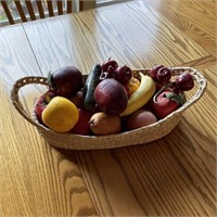 Basket of Faux Fruit