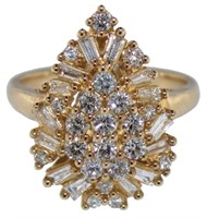 10kt Gold 1.00 ct Pear Shaped Diamond Ring