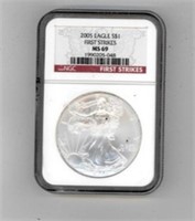 2005 Silver Eagle $1