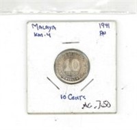 1941 Malaya Coin