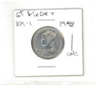 1948 Uncirculated Six Pence