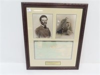 Framed & Matted Photos & 1864 Map of Entrance