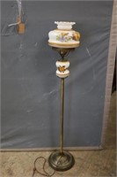 Antique Floor Lamp Hand Painted