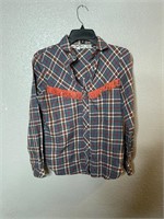 Vintage Clovis Ruffin Plaid Fringe Shirt