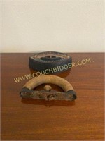 Antique Sad Iron With Wooden Handle