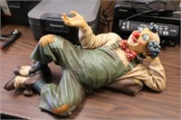 Large Clown Figurtine SIgned