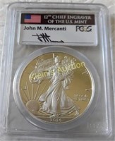 2014 W silver eagle PR70 Dcam J Mercanti coin