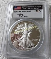 2015 W silver eagle coin john mercanti pr 70 cam