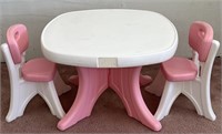 Child's Plastic Table & Chairs