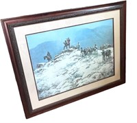 Framed "Search for the Pass" 1987 Print
