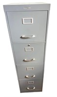 Grey 4 Drawer Metal Filing Cabinet