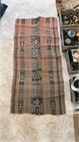 Unique woven textile - maybe hemp? measures 61 x