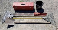 Tools, Tool Box & Bucket 1 Lot