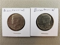 1976 Bicententennial Kennedy Half Dollars 2ct