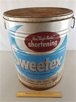Vintage Sweetex Shortening Tin 20" H