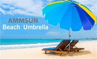 AMMSUN 7.5 Foot Heavy Duty Beach Umbrella