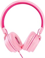 TALK WORKS Corded Headphones for Kids - Pink