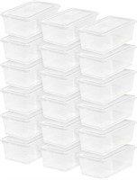 IRIS USA 6 Quart Plastic Storage Bin - 18 Count