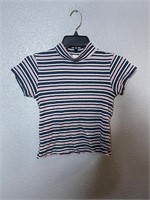 Vintage Y2K striped babydoll shirt