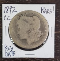 Rare1892-CC Morgan Dollar