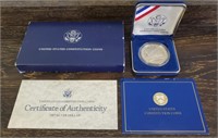 U.S. Constitution Coin 1987 Silver Dollar