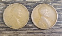 1909 + 1909VDB Wheat Pennies