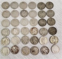 (36) Buffalo, V, & WWII Nickels